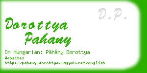 dorottya pahany business card
