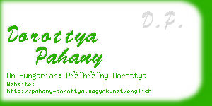 dorottya pahany business card